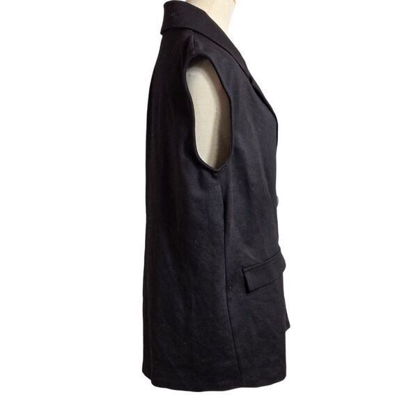 Primary Long Black Double Breasted Vest NWT - Picture 4 of 6